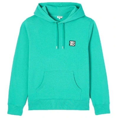 Kenzo Ama Diver Print Cotton Hoodie In Green