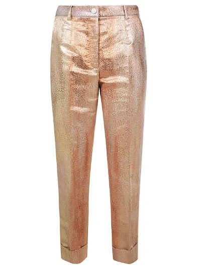 Dolce & Gabbana Metallic Trousers In Multicolor