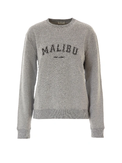 Saint Laurent Sweatshirt In Grigio