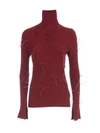 MARQUES' ALMEIDA LIGHT WEIGHT FEATHER TURTLENECK JUMPER WITH FLARED SLEEVES,11431909