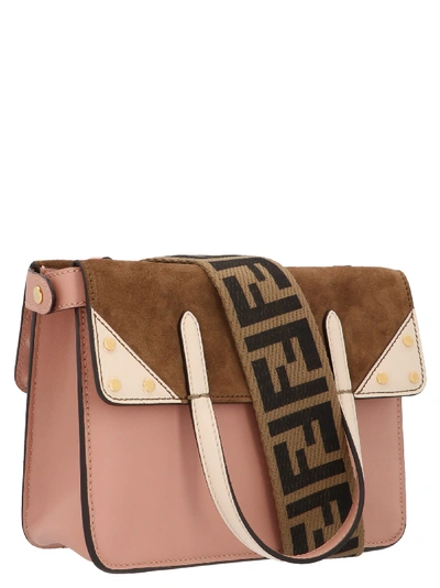 Fendi Flip Small Leather Bag In Pink