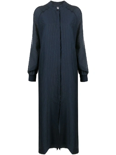 Kristensen Du Nord Maxi Shirt Dress In Blue