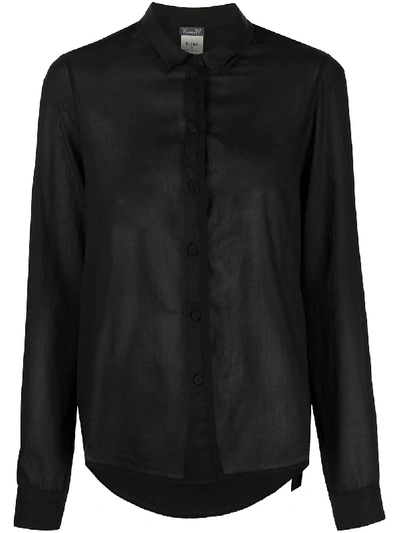 Kristensen Du Nord Plain Classic Shirt In Black