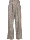 BRUNELLO CUCINELLI HOUNDSTOOTH CHECK TWIST TROUSERS
