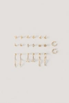 NA-KD 10-PACK STUDS AND CUFF SET - GOLD