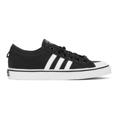Adidas Originals Nizza Sneakers In Black In Black/white