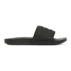 Adidas Originals Adilette Cloudfoam Mono Sport Slide Sandal In Black/black