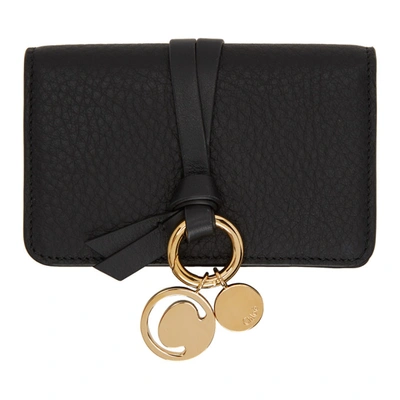 Chloé Chloe Black Alphabet Card Holder In 001 Black