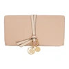 Chloé Alphabet Textured-leather Wallet In Blush Nude