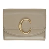 CHLOÉ CHLOE GREY SMALL CHLOE C TRIFOLD WALLET