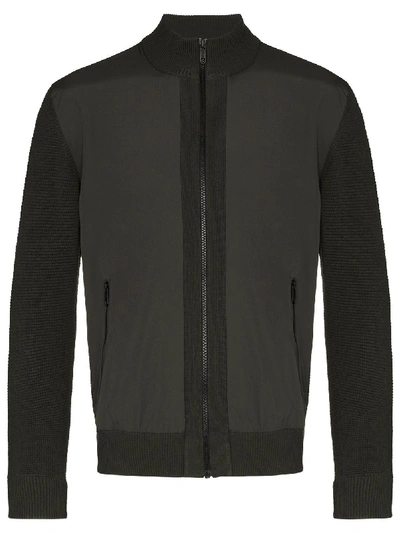 Z Zegna Zip-up Wool Cardigan In Green