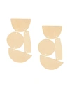 ANNIE COSTELLO BROWN GEOMETRIC SHAPES OVERSIZED EARRINGS