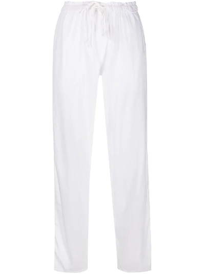 Kristensen Du Nord Drawstring Straight Trousers In White