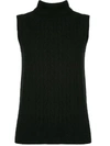 ERDEM ROLL NECK CABLE KNIT PULLOVER