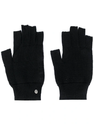 Rick Owens Performa Mitten Gloves In Black