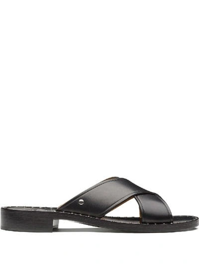 Church's Regan Monteria Cross-over Sliders In Black