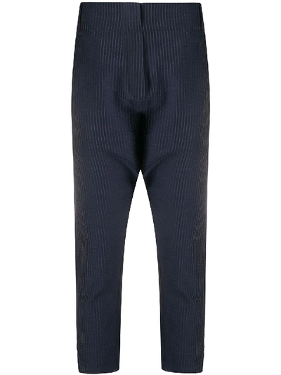 Kristensen Du Nord High Rise Cropped Trousers In Blue