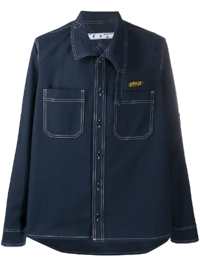 Off-white Buckle Detail Shirt In Blue