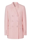 BURBERRY SOFT PINK DOUBLE-BREASTED BLAZER,8030402