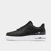 Nike Men's Air Force 1 '07 Double Air Casual Shoes In Black/black/white