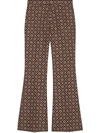 GUCCI GG DAMIER FLARED TROUSERS