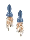 ALEXIS BITTAR Faux-Pearl & Crystal Lucite Waterfall Clip-On Earrings