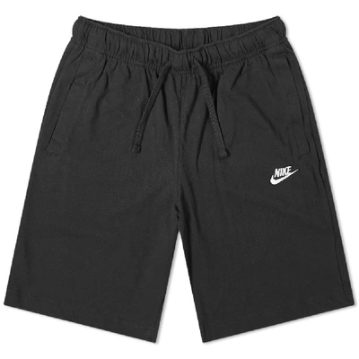 Nike Sportswear Club Cotton-jersey Drawstring Shorts In Black