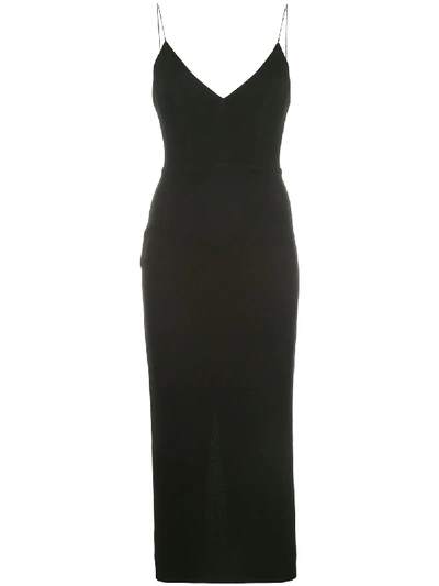 Alex Perry Drake Stretch-crepe Midi Dress In Black