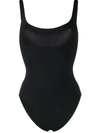 Eres Asia Scoop-neck One-piece Swimsuit With Waistband Detail In Black