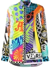 VERSACE abstract-print long-sleeve shirt