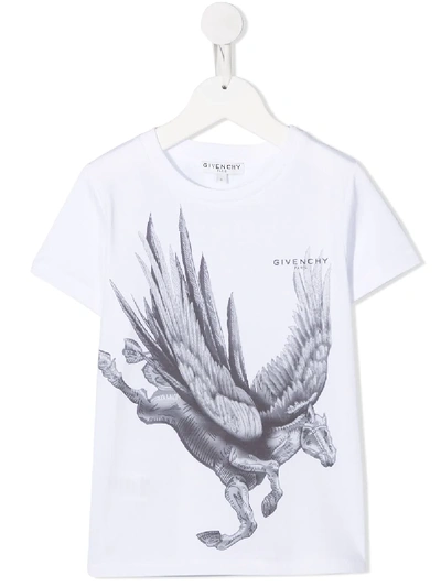 Givenchy Kids' Pegasus Print T-shirt In White