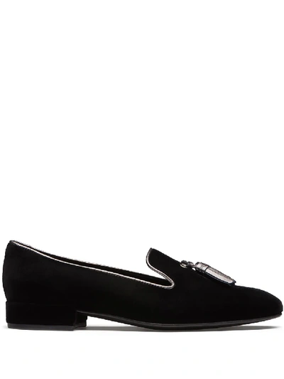 Church's Cassy Velvet Loafers In Black