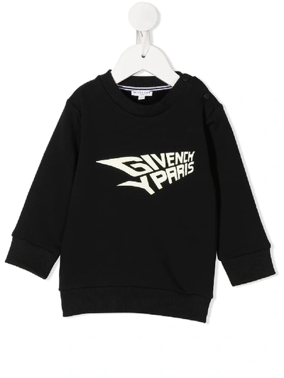 Givenchy Babies' Kids 3/4-sleeved Logo Sweatshirt (6-36 Months) In Black