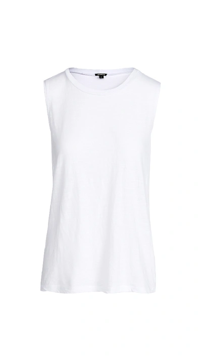 Monrow Boyfriend Muscle Tank In White