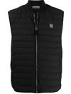 STONE ISLAND LOGO PATCH QUILTED GILET