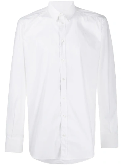 Dolce & Gabbana Back Pleat Buttoned Shirt In White