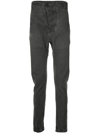 Boris Bidjan Saberi High-waist Tapered Trousers In Grey