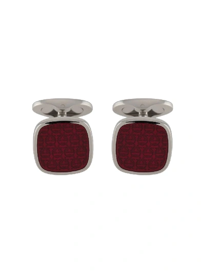 Ferragamo Gancini Resin Cufflinks In Silver