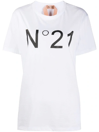N°21 Logo-print T-shirt In White
