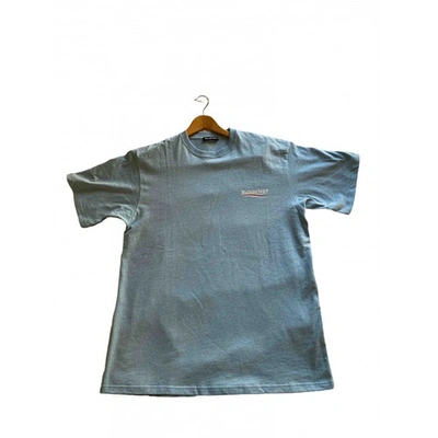 Pre-owned Balenciaga Blue Cotton T-shirts
