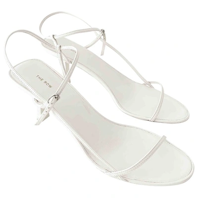 Pre-owned The Row Bare White Leather Sandals