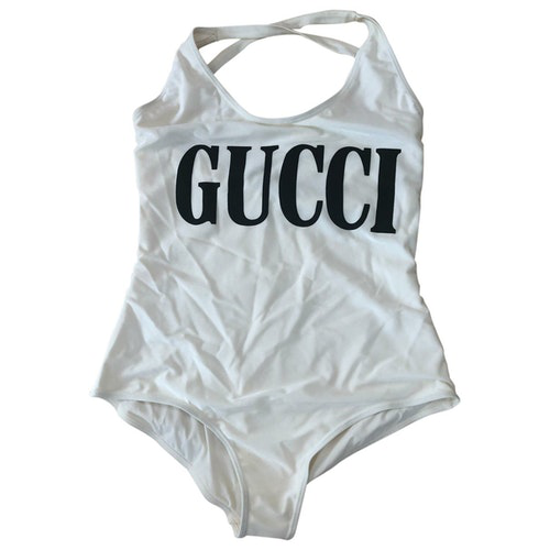 white gucci swimsuit