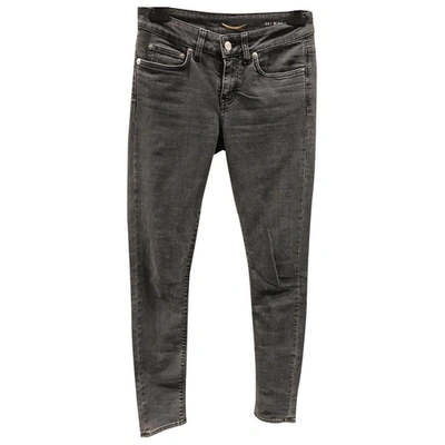 Pre-owned Saint Laurent Slim Jeans In Grey