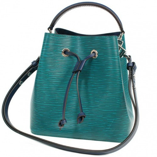 Pre-Owned Louis Vuitton NÉonoÉ Bb Blue Leather Handbag | ModeSens