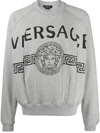 VERSACE SPLICED MEDUSA HEAD LOGO PRINT SWEATSHIRT