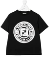 Fendi Teen Ff Roma T-shirt In Black