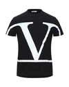 Valentino T-shirts In Black