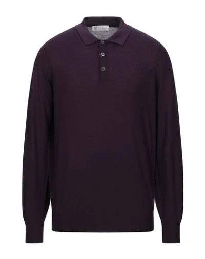 Brunello Cucinelli Sweater In Dark Purple