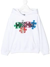 MOSCHINO PUZZLE-PRINT LOGO HOODIE