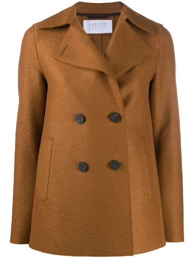 Harris Wharf London Double-breasted Wool Jacket In Brown